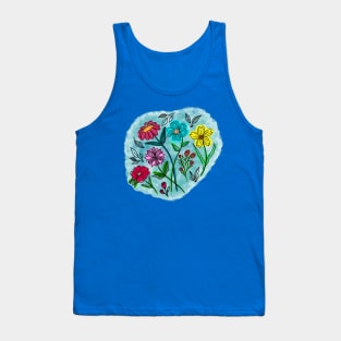 A BUNCH OF PRETTY COLORFUL FLOWERS _ DOODLES AND WATERCOLORS Tank Top